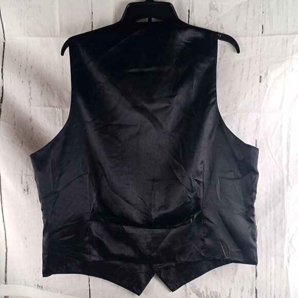 Moss 1851 Black Paisley 6 Button Men's Dress Vest Size XL - Picture 6 of 14